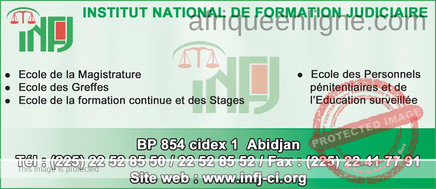 Concours Professionnels INFJ 2022-2023 ci Côte d'Ivoire: Voici la Procédure d'inscription en ligne
